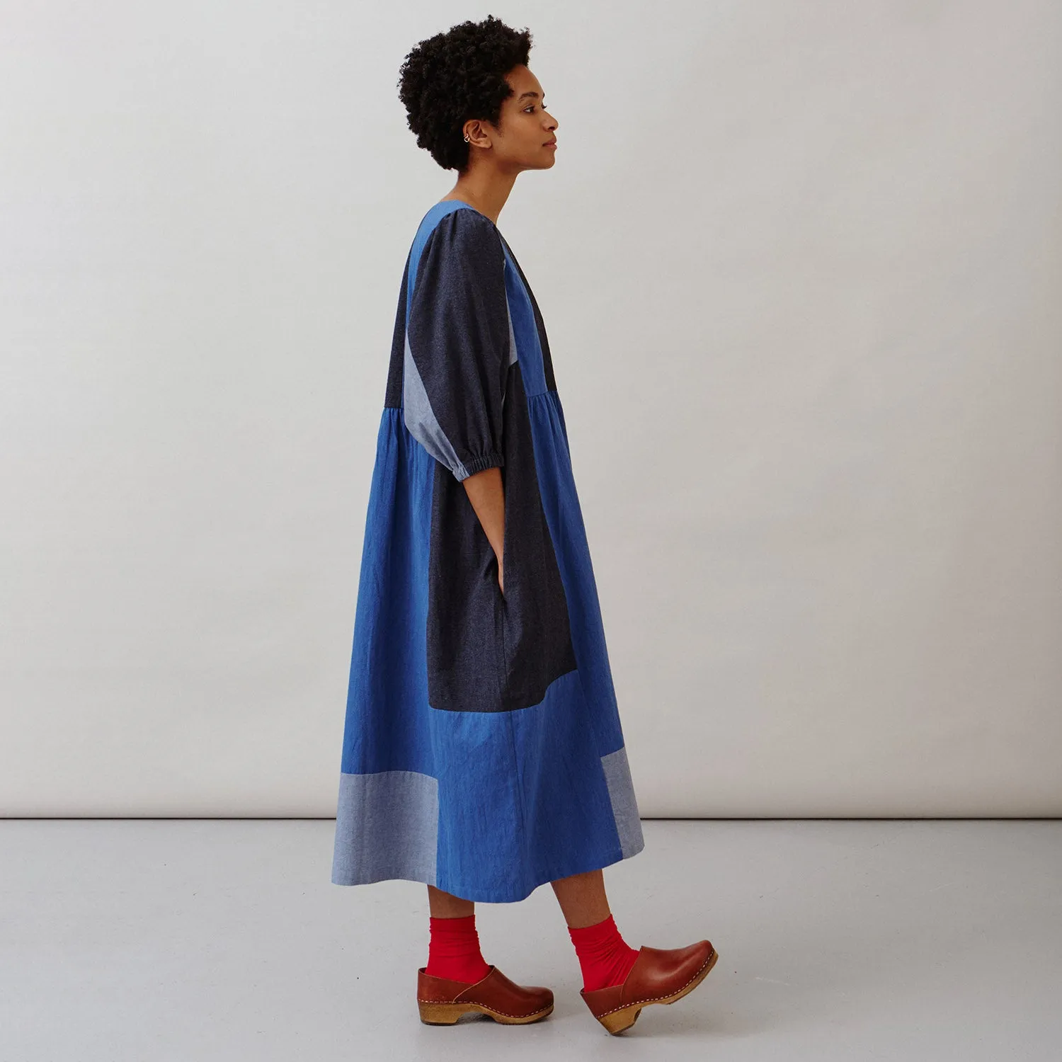 Women's Cotton Betsy Dress - Indigo Mix