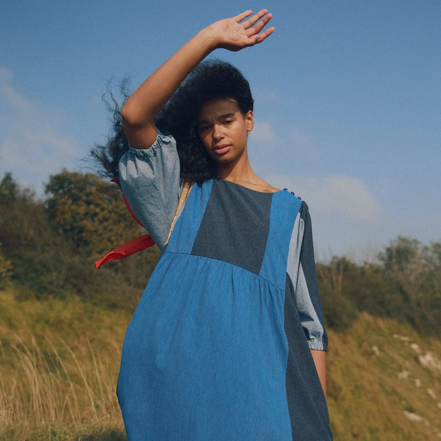 Women's Cotton Betsy Dress - Indigo Mix