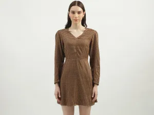 Women's Regular Fit V-Neck Printed Dresses