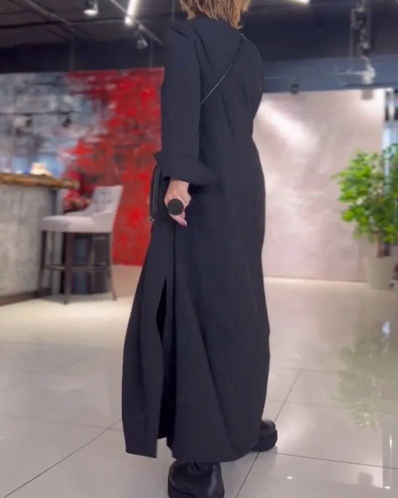Yolanda® | Long Loose V-Neck Dress