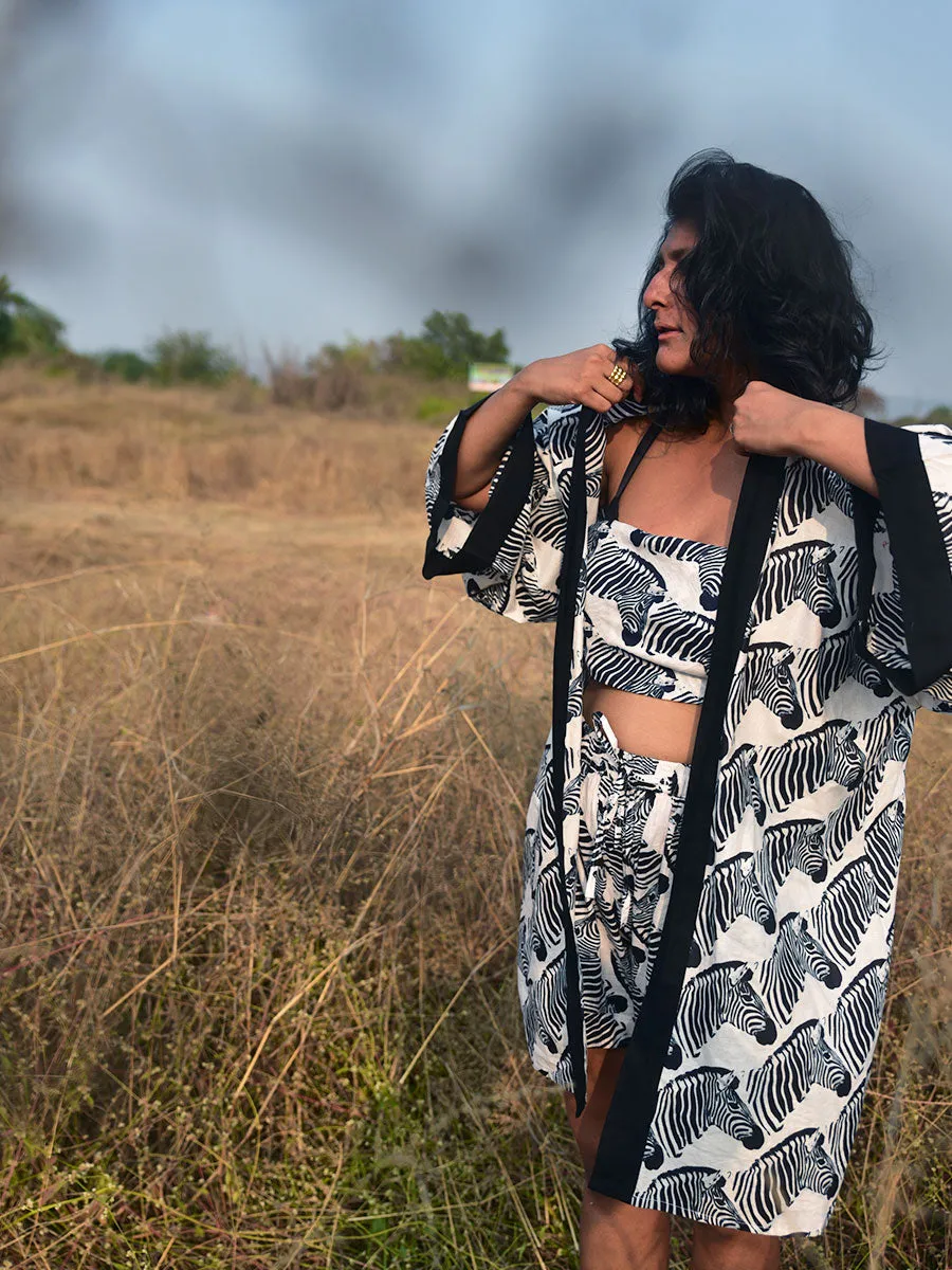 Zebra Kimono Jacket