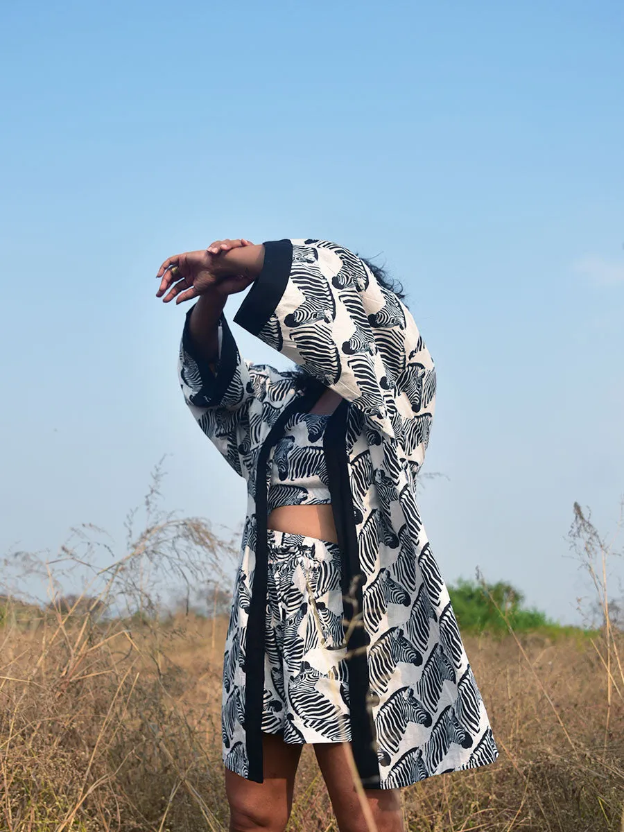 Zebra Kimono Jacket